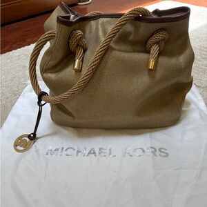 Michael Kors Tan Shoulder Bag with Gold Hardware